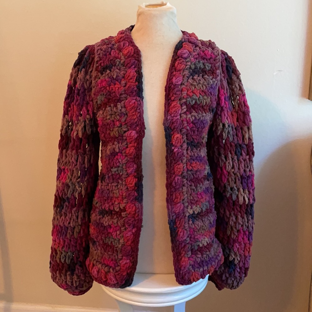 Vintage Estelle boho open front cardigan jacket